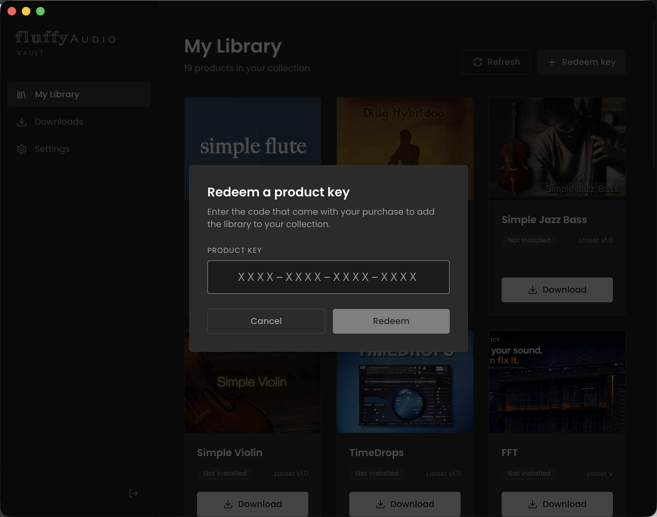 Redeeming a product key