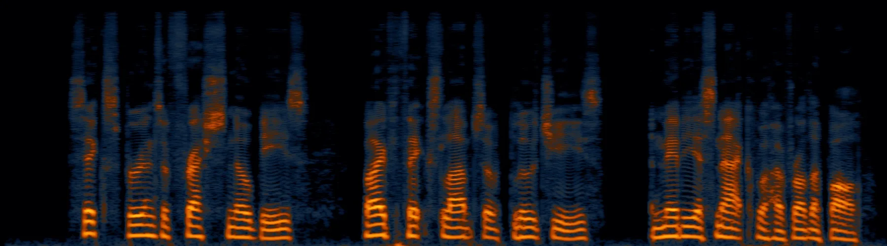 Rescue a voice from the street. After processing spectrogram